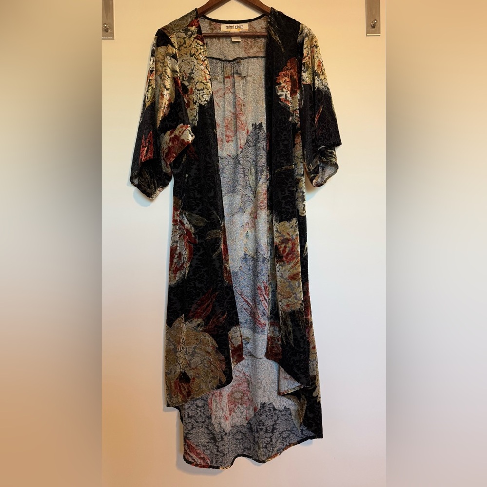 Floral Velvet Kimono